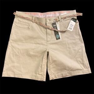 Lee Total Freedom Walkshort Belted Shorts Women’s 16M Work Casual Chino Shorts